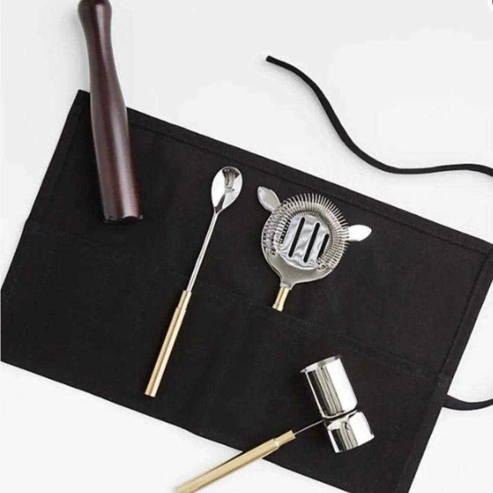 Crate&Barrel Black Bar Tool Set